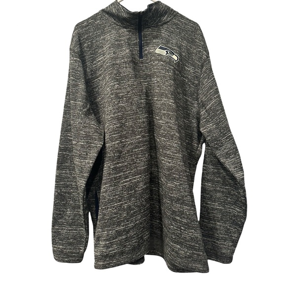 NFL Team Apparel Seattle Seahawks Quarter-Zip Pullover 2XL - Picture 1 of 6